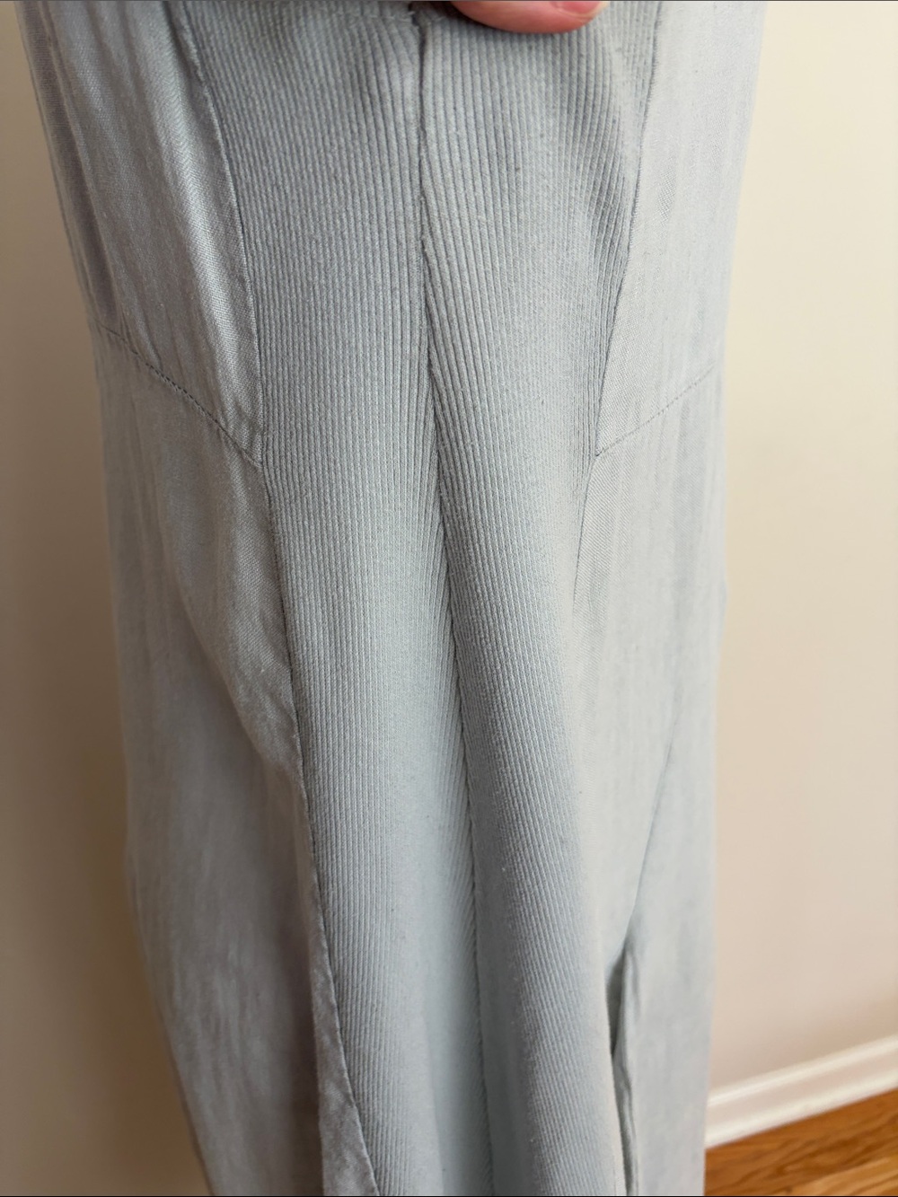 100% Linen Sleeveless Light Gray Maxi Dress with Side Pockets-Great Condition - Picture 5 of 11